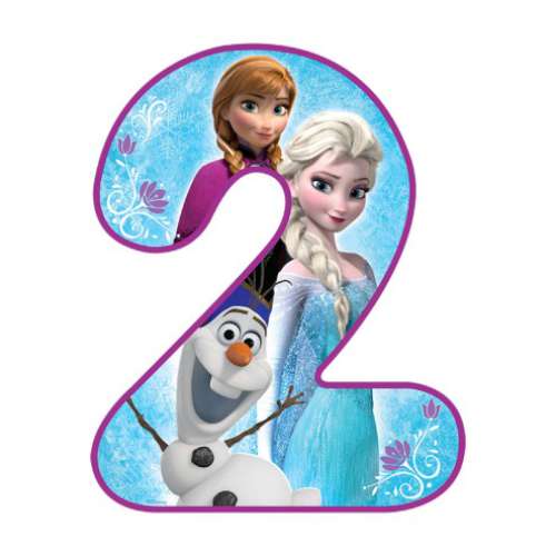 Frozen Number 2 Edible Icing Image - Click Image to Close